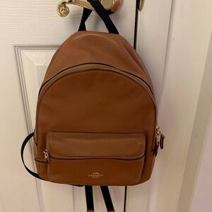 Coach Tan Leather Backpack